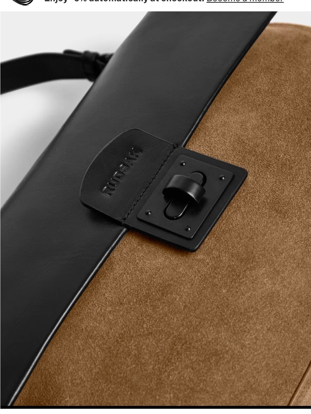 Rudsak Men's Suede and Leather Crossbody Bag in Brown and Black $598